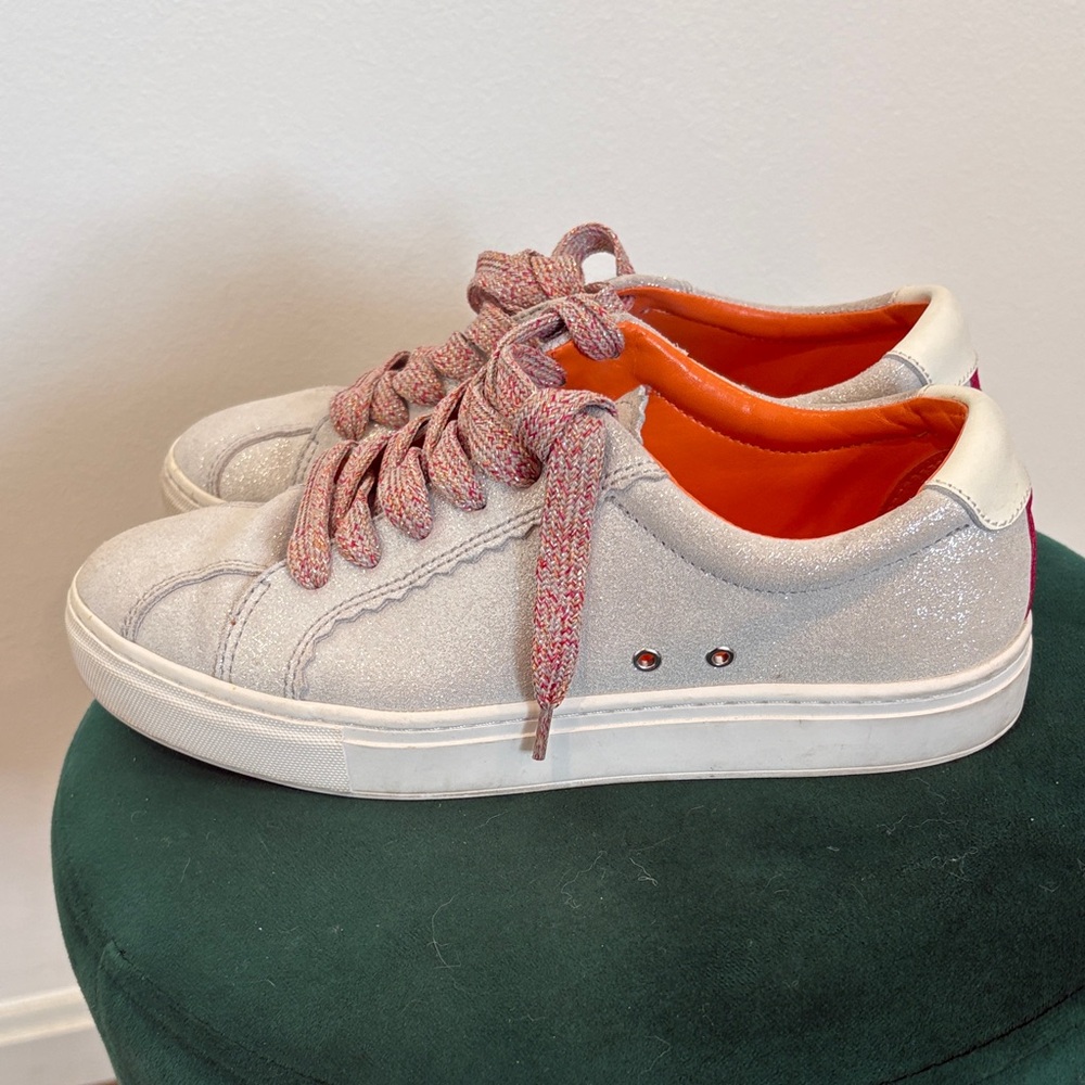 Zara Silver and Pink Sneakers